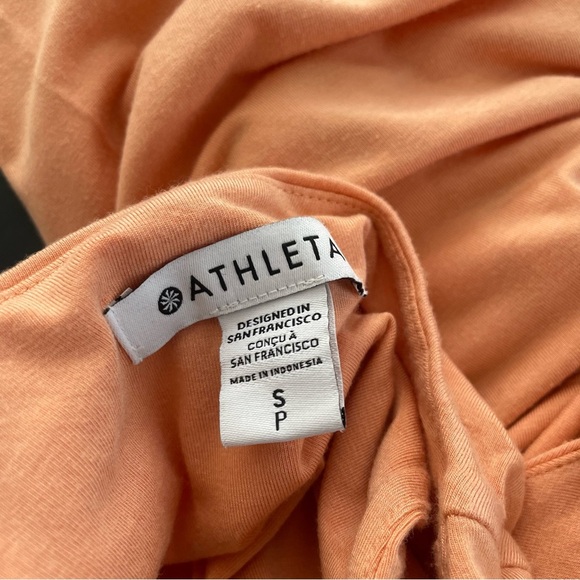 Athleta Santorini Thera Mini Tank Dress Modal Spandex Orange Coral Size Small - Picture 3 of 7
